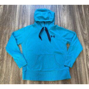 WOMENS UNDER ARMOUR UA STORM HOODIE SWEATER SIZE SMALL BLUE LOOSE